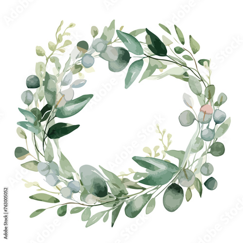  Eucalyptus Wreath Clipart