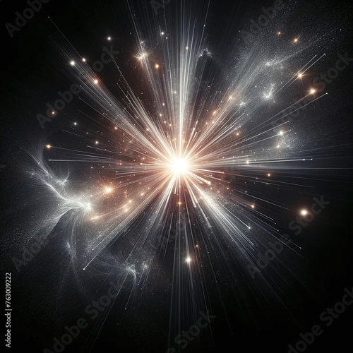 visually striking abstract image of fine, delicate rays of light