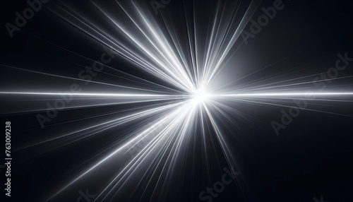 beams of light emerging from one side and crossing over to the other side