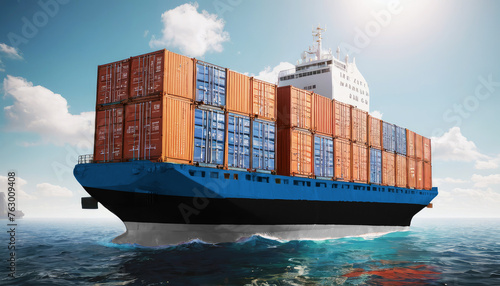 Ship with Estonia flag. Sending goods from Estonia across ocean. Estonia marine logistics companies. Transportation by ships from Estonia.