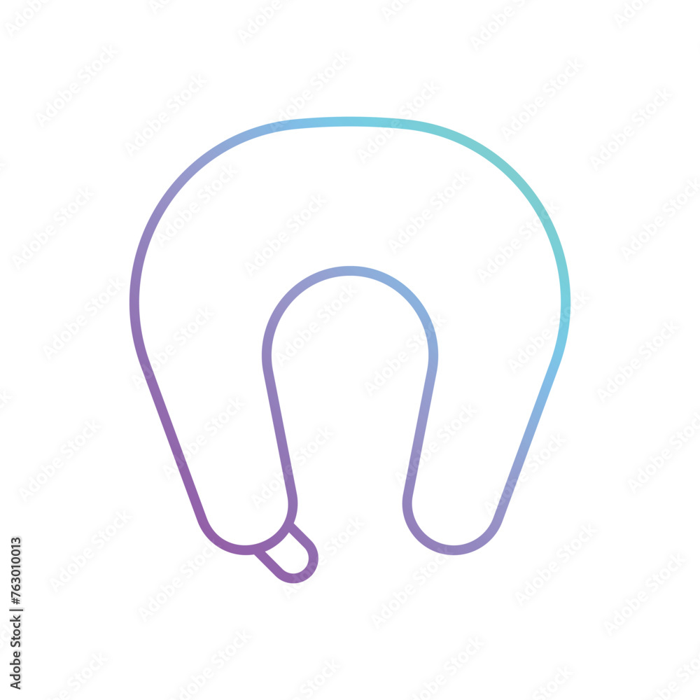 Line Gradient Neck Pillow vector icon Line Gradient Neck Pillow vector icon