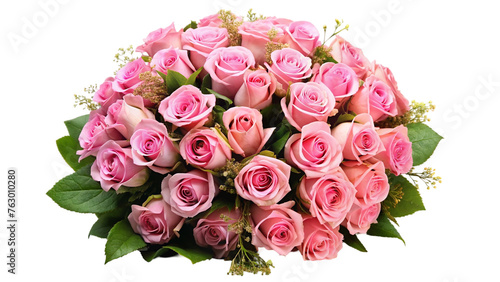 Bouquet of pink roses. isolated on transparent background. © shabbir