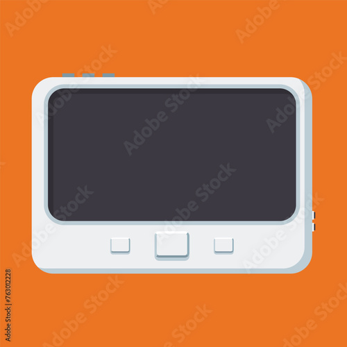 Tablet for drawing vector cartoon illustration isolated on background.