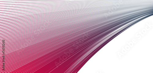Curvature of space vector abstract art background, 3D linear flow distorted shape, deformed fluid, chaos of space.