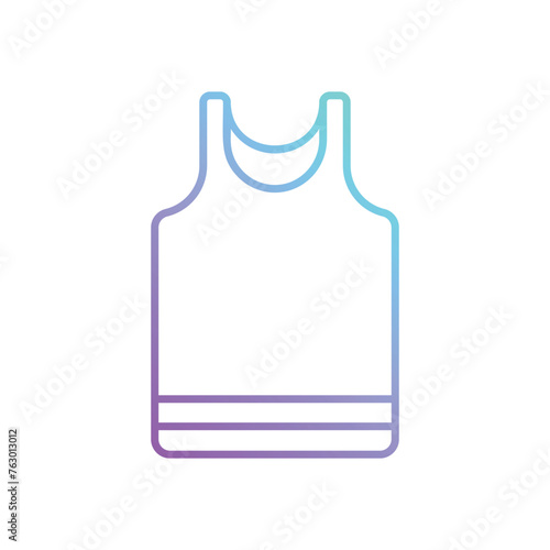 Line Gradient Sleeveless Shirt vector icon