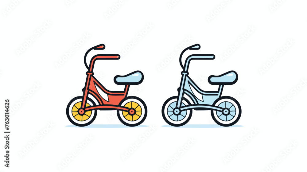 Baby Cycle Bold Line Vector Icon flat vector