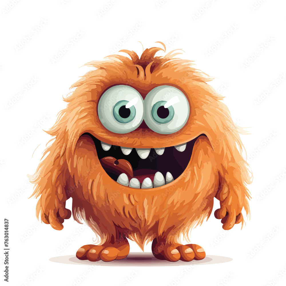 Hairy monster clipart clipart isolated on white background