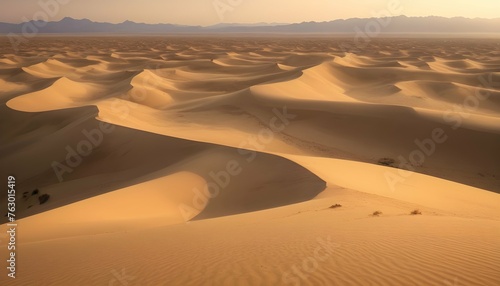 Sand Dunes Desert Landscape Golden Textured Se Upscaled 4