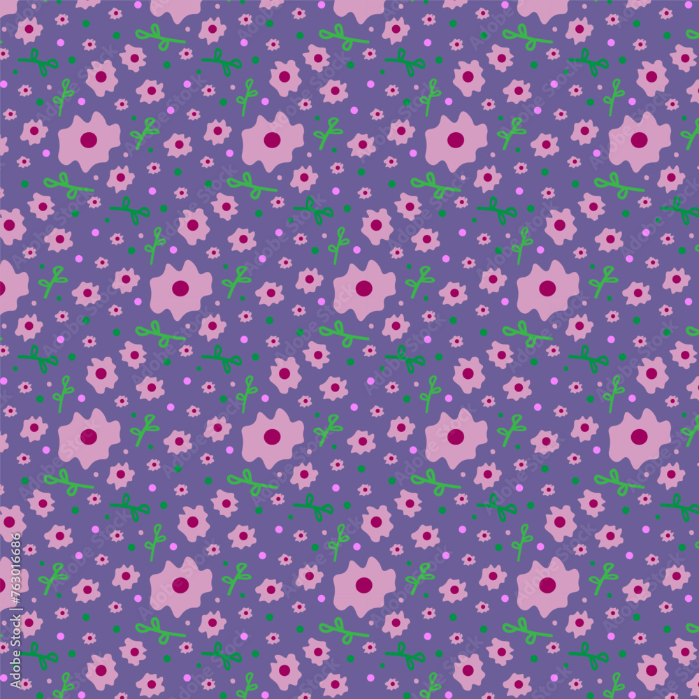 Floral texture of pink flowers on a lilac background. Floral texture of pink flowers on a lilac background.