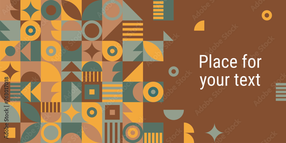 Obraz premium Geometric pattern background in the flat style. Abstract background. 