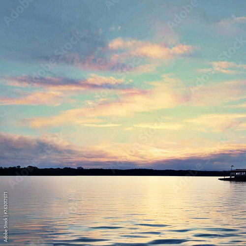 Scenic view of Lake Conroe in Texas © Wirestock