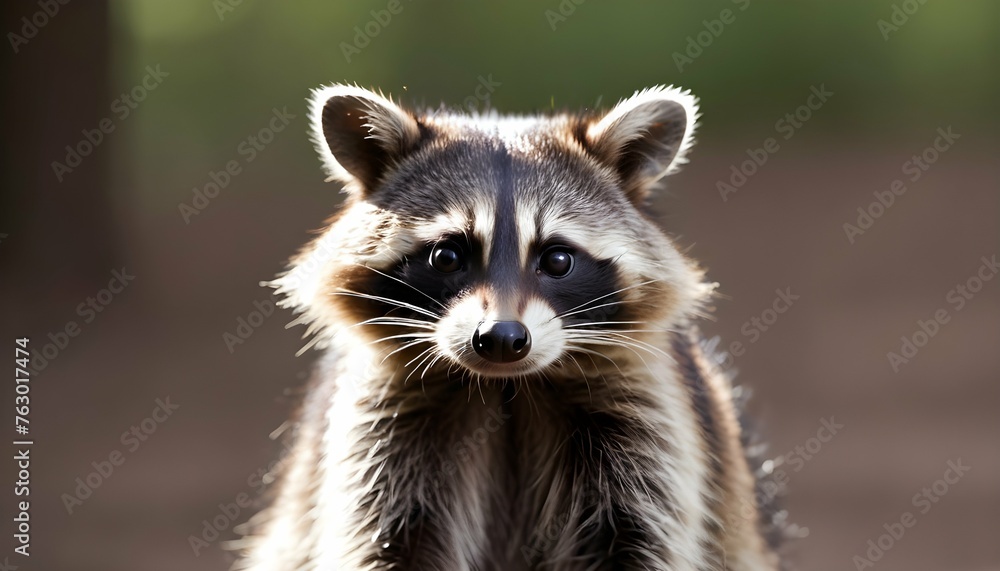 A Raccoon With Its Head Tilted Listening Intently Upscaled