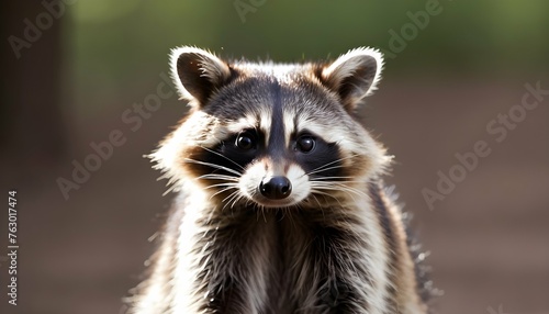 A Raccoon With Its Head Tilted Listening Intently Upscaled