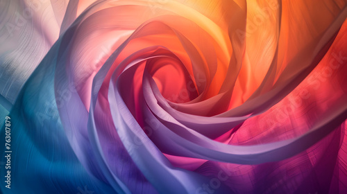 An abstract red backdrop with swirling shapes hinting at the romantic essence of a rose