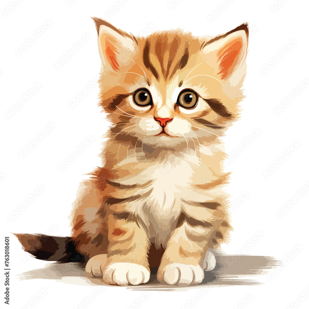 Kitten Clipart clipart isolated on white background 