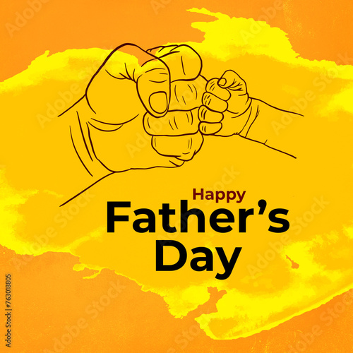 Illustration of a father ho...