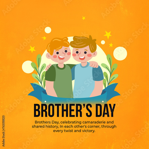 Illustration of two brother...