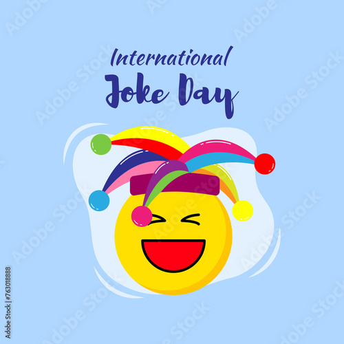 Smiling face with a jester ...