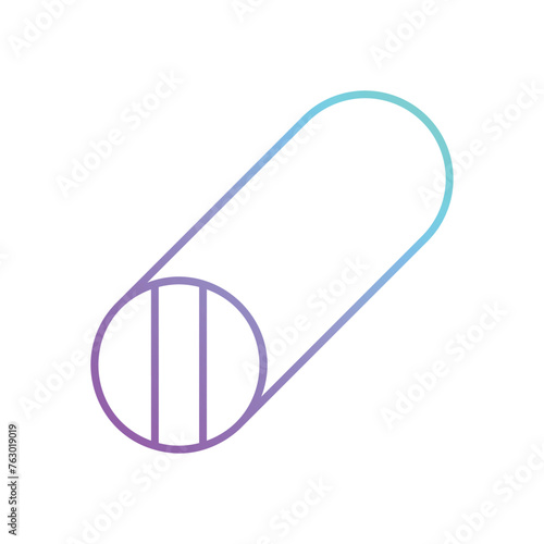 Line Gradient yoga bolster vector icon