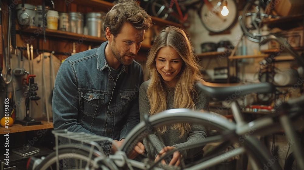 Couple installs bicycle rack in their apartment Couple installs bicycle rack in their apartment