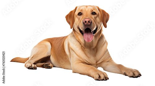 golden retriever dog isolated on transparent background