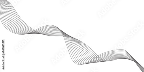  Abstract wave element for design. Digital frequency track equalizer, White and Gery abstract background design with wavy lines. banner, template, wallpaper background with wave design.
