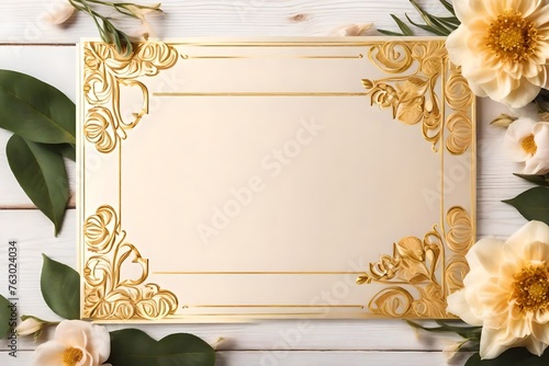 Obraz na płótnie framework for invitation or congratulation w salonie