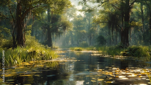 view of a serene swamp