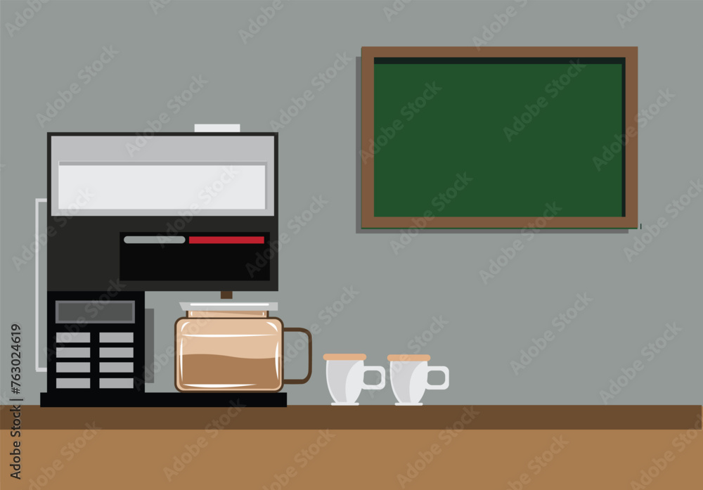 Coffee Machine of a Cafe. Editable Clip Art. Coffee Machine of a Cafe. Editable Clip Art.