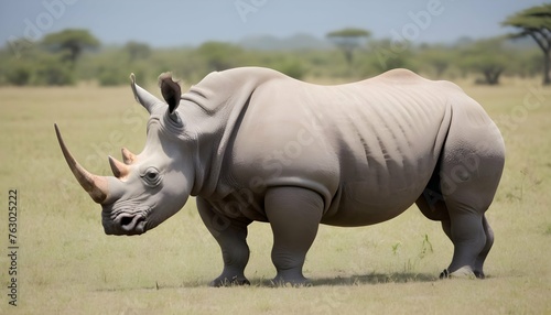 A Rhinoceros In A Safari Expedition Upscaled 6