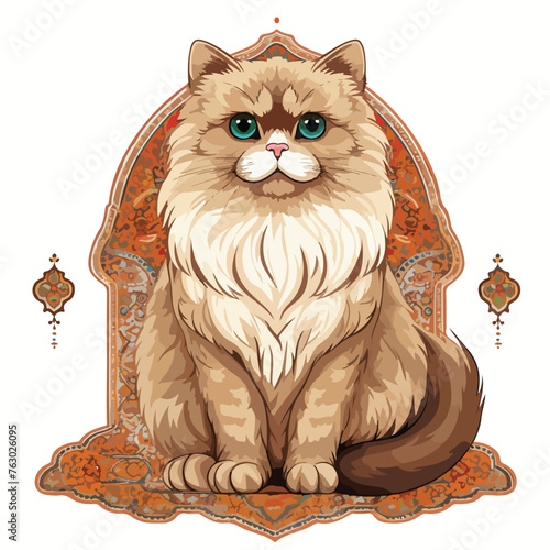 Persian Cat Clipart clipart isolated on white background