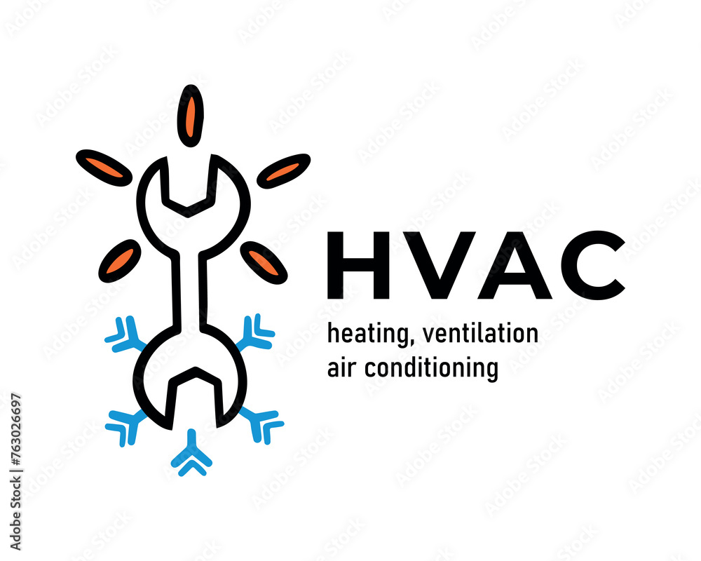 Vector logos for heating, cooling and air conditioning systems Vector logos for heating, cooling and air conditioning systems