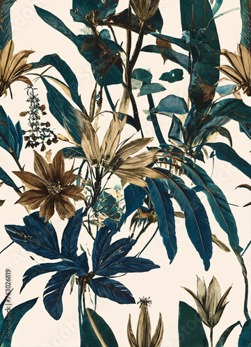 seamless pattern with flowers