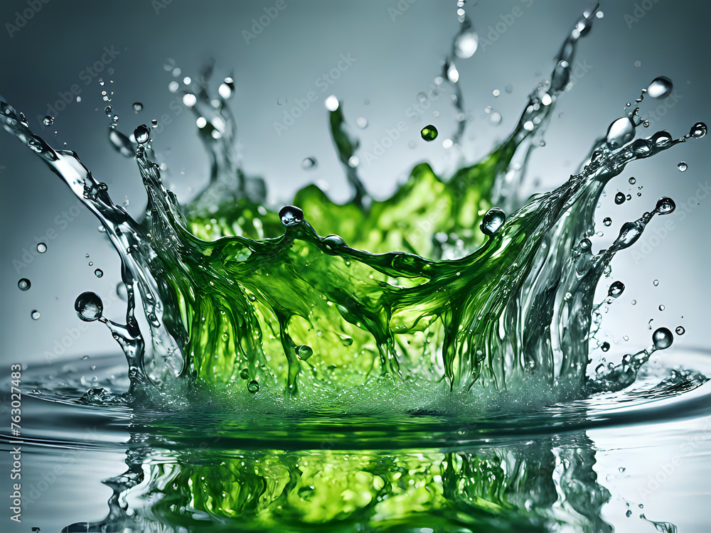 grüner Wasser Splash