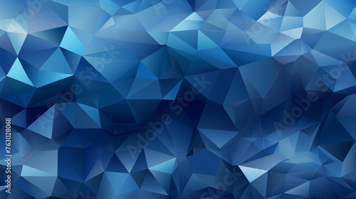 Dark BLUE vector triangle mosaic cover. © Cybonix