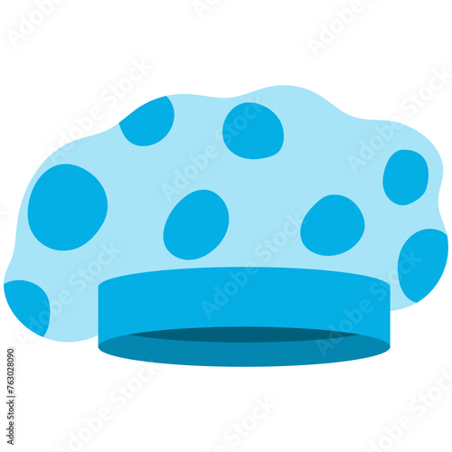 Waterproof shower cap vector cartoon illustration isolated on a white background.