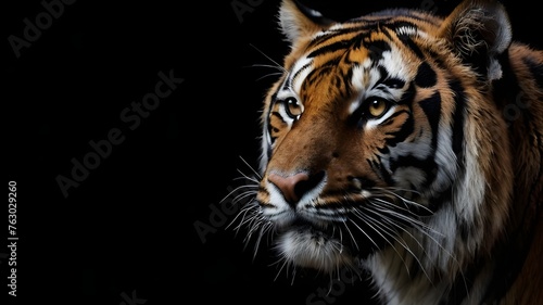 Tiger with a black background © FAVOUR
