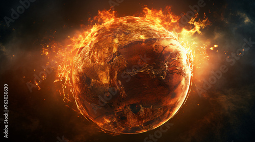 Earth under heat stress a stark visual of global  photo