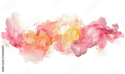abstract watercolor hand painted background pink and red
