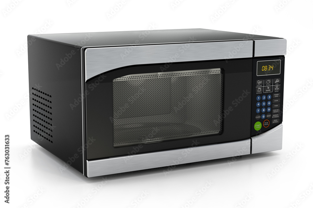 Obraz premium Microwave oven isolated on white background. 3D illustration