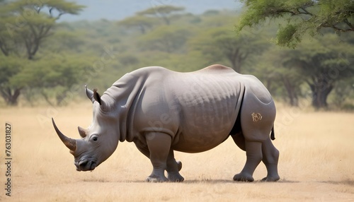 A Rhinoceros In A Safari Tour Upscaled 14