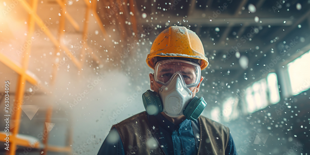 Naklejka premium Professional construction worker, illustration