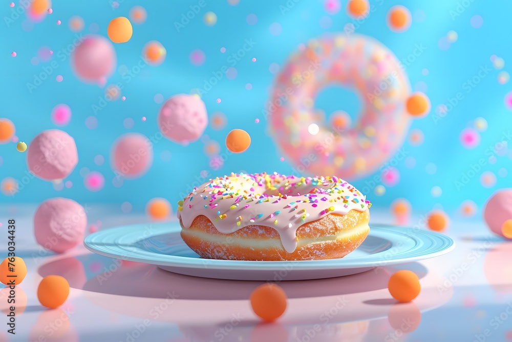 a donut on a plate a donut on a plate