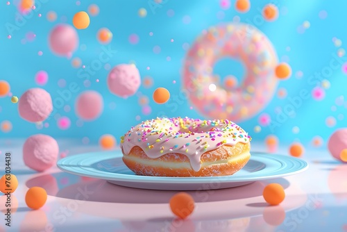 a donut on a plate