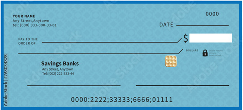 bank cheque template photo