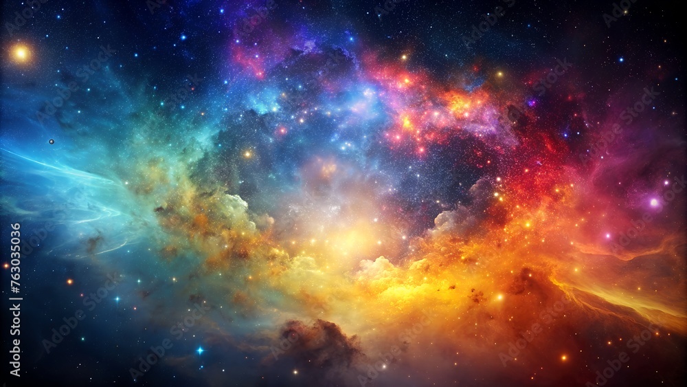 Galaxy Cosmos Abstract: Multicolored Space Background