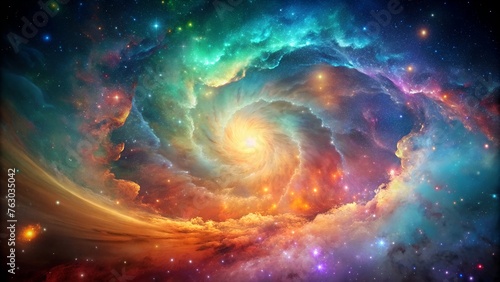 Galaxy Cosmos Abstract Multicolored Background | Celestial Space Design