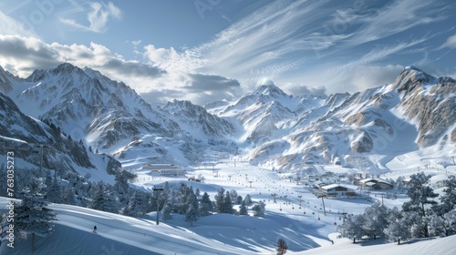 Baqueira Beret Lerida Catalonia Ski Spot, Banner Image For Website, Background, Desktop Wallpaper photo