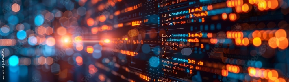 Software coding with a financial twist warm hues Software coding with a financial twist warm hues