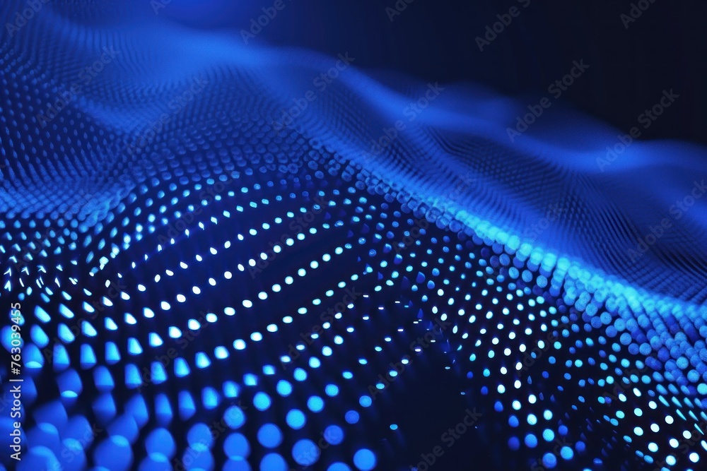 digital blue dots pattern with dots moving randomly digital blue dots pattern with dots moving randomly